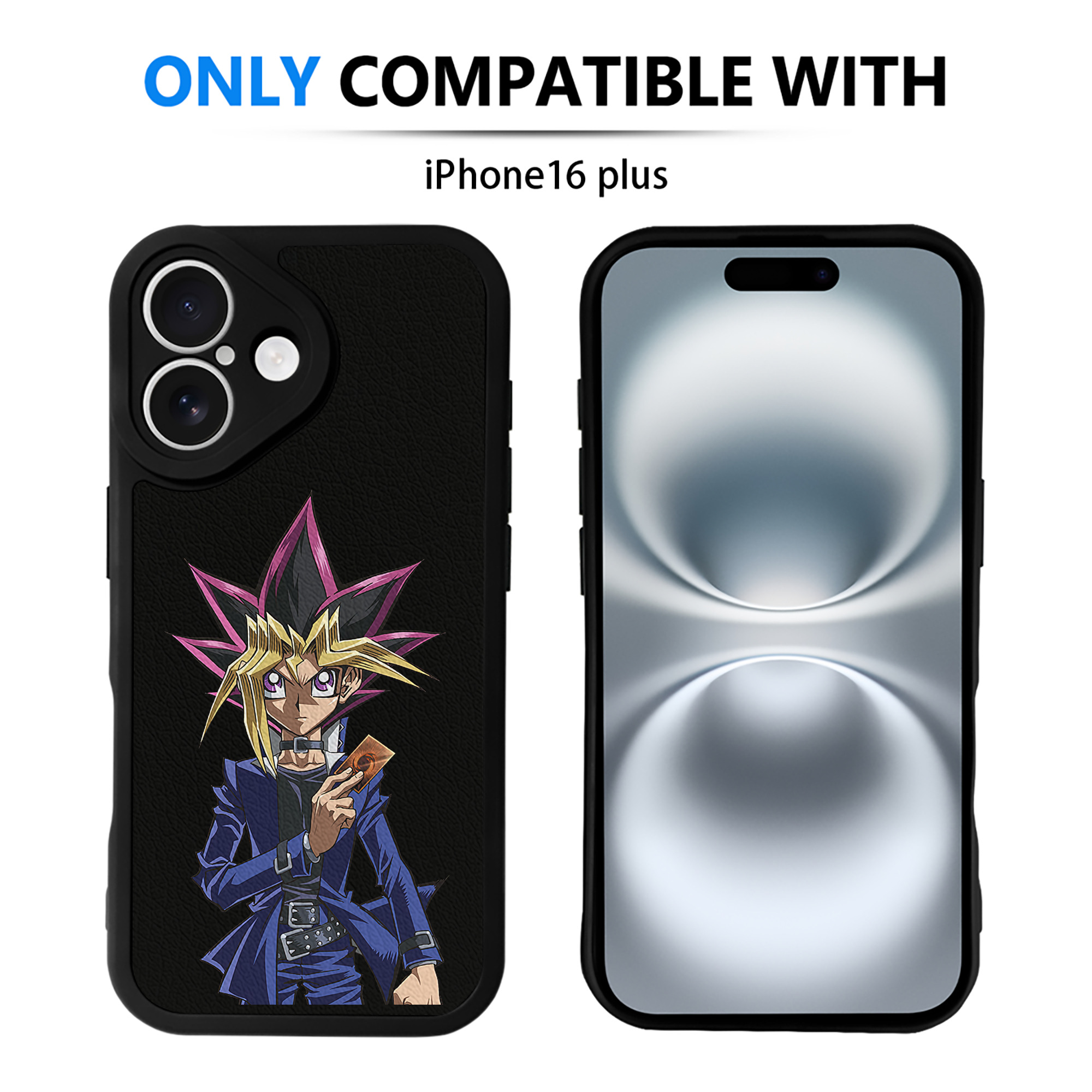 遊☆戯☆王 Yu-Gi-Oh! 【iPhone 16シリーズ対応】シリコンスマホケース（レザー調） 材質：シリコン
